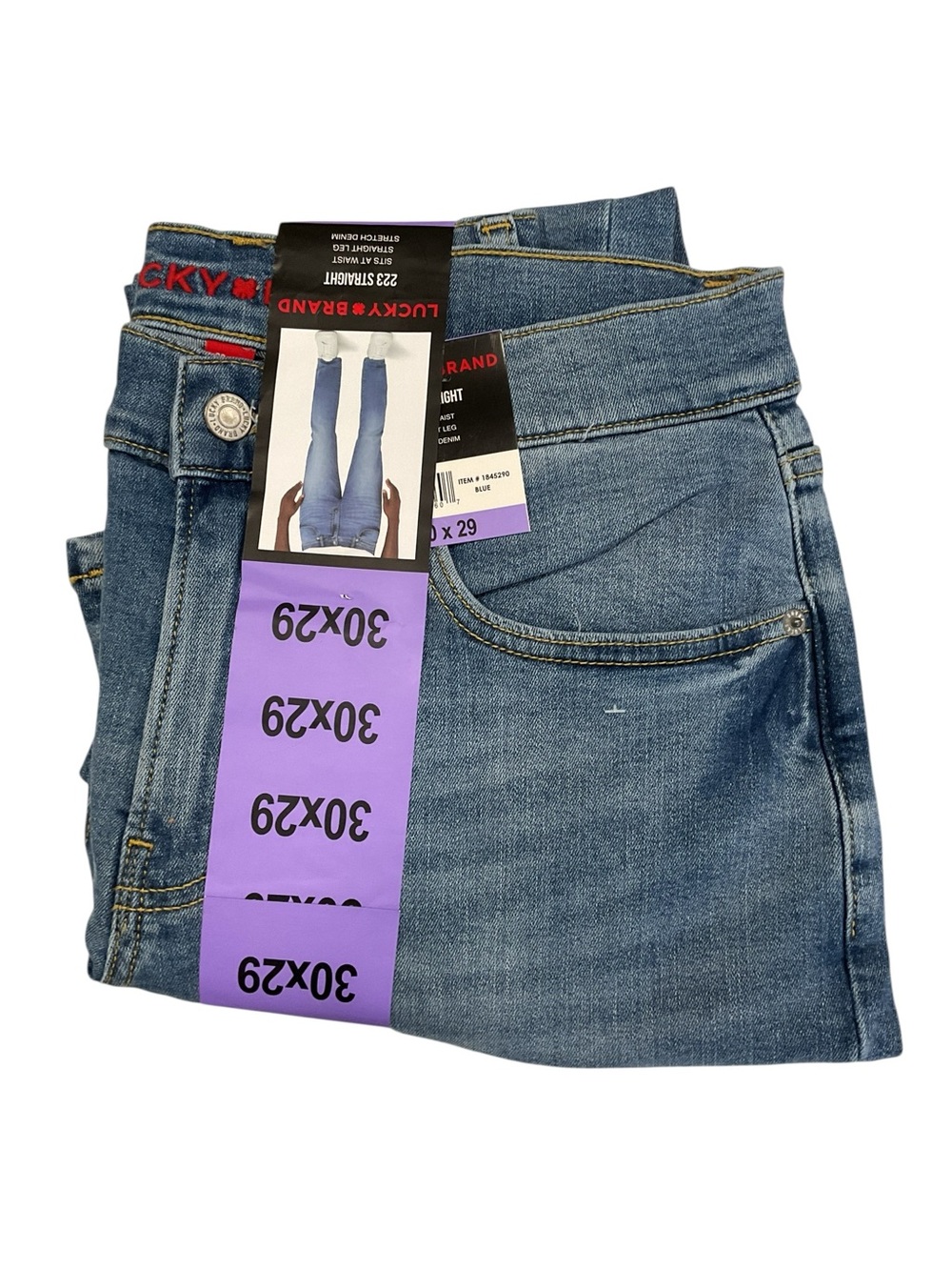 Lucky Brand Straight Men's Jeans in Medium Blue Denim 30 x 29